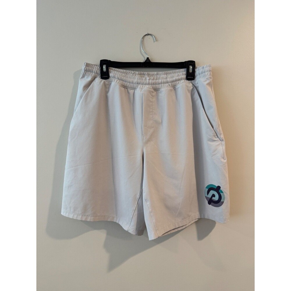 Lululemon x Peloton Shorts Men XL White Compression Pacebreaker Activewear Lined